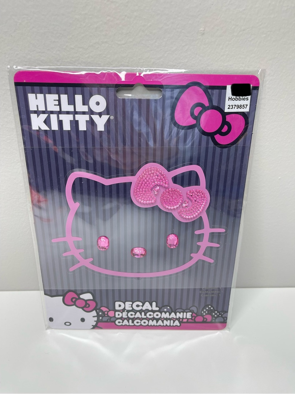NEW Hello Kitty Pink Rhinestone Decal Sticker